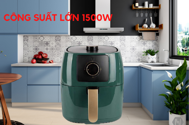 Nồi Chiên Không Dầu Benny Baf-55H, Green, 5.5 Lít, 1400W 3