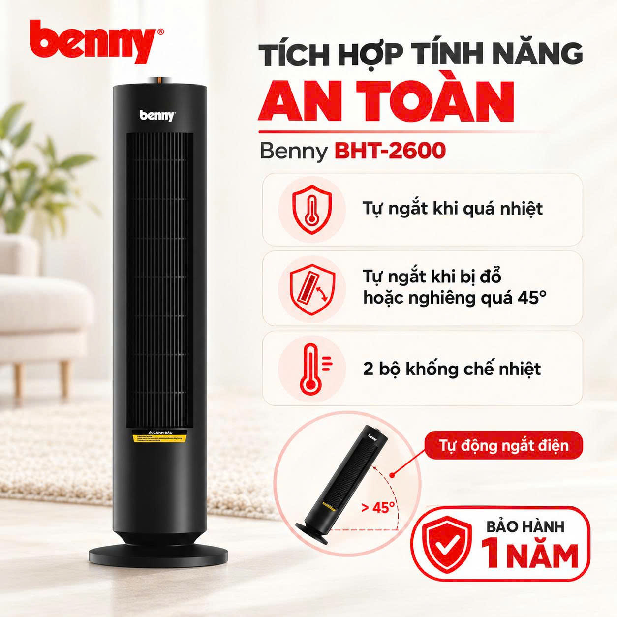 Quạt Sưởi Gốm Benny BHT-2600, 2.000W 10 1791791620014 1798812824633737151 6632784619625955653 1e3a2750c4d37ba39ef0f38c6f3af36f