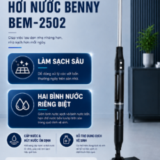 Máy Lau Nhà Hơi Nước Benny BEM-2502 – Lau Nhà Không Bẩn Tay 10 Máy Lau Nhà Hơi Nước Benny BEM-2502