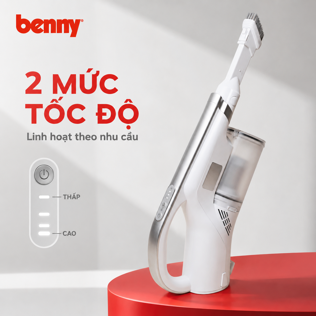 Máy Hút Bụi Cầm Tay Benny BV-663 - Kèm Pin Thay Thế 24 anh bv 663 de dang 12