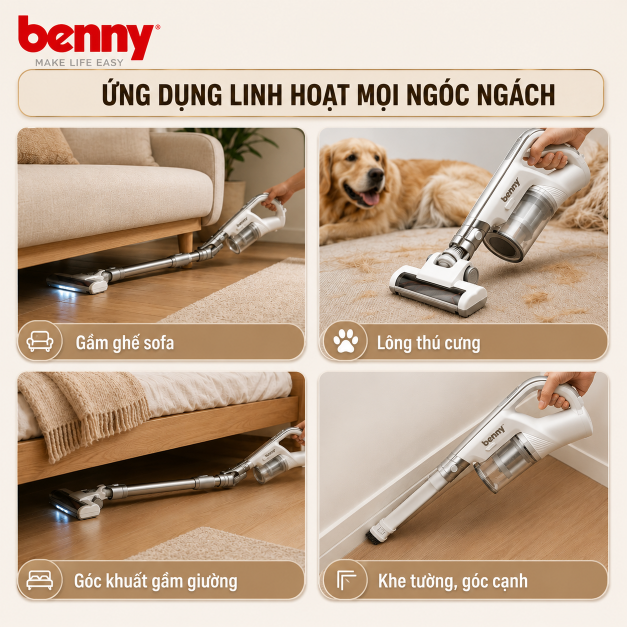 Máy Hút Bụi Cầm Tay Benny BV-663 - Kèm Pin Thay Thế 25 anh bv 663 de dang 4