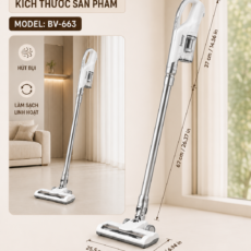 Máy Hút Bụi Cầm Tay Benny BV-663 - Kèm Pin Thay Thế 15 anh bv 663 de dang 5