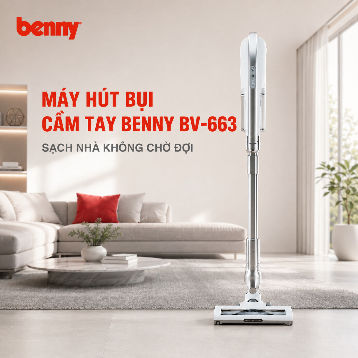 Máy Hút Bụi Cầm Tay Benny BV-663 - Kèm Pin Thay Thế 20 Máy Hút Bụi Cầm Tay Benny BV-663