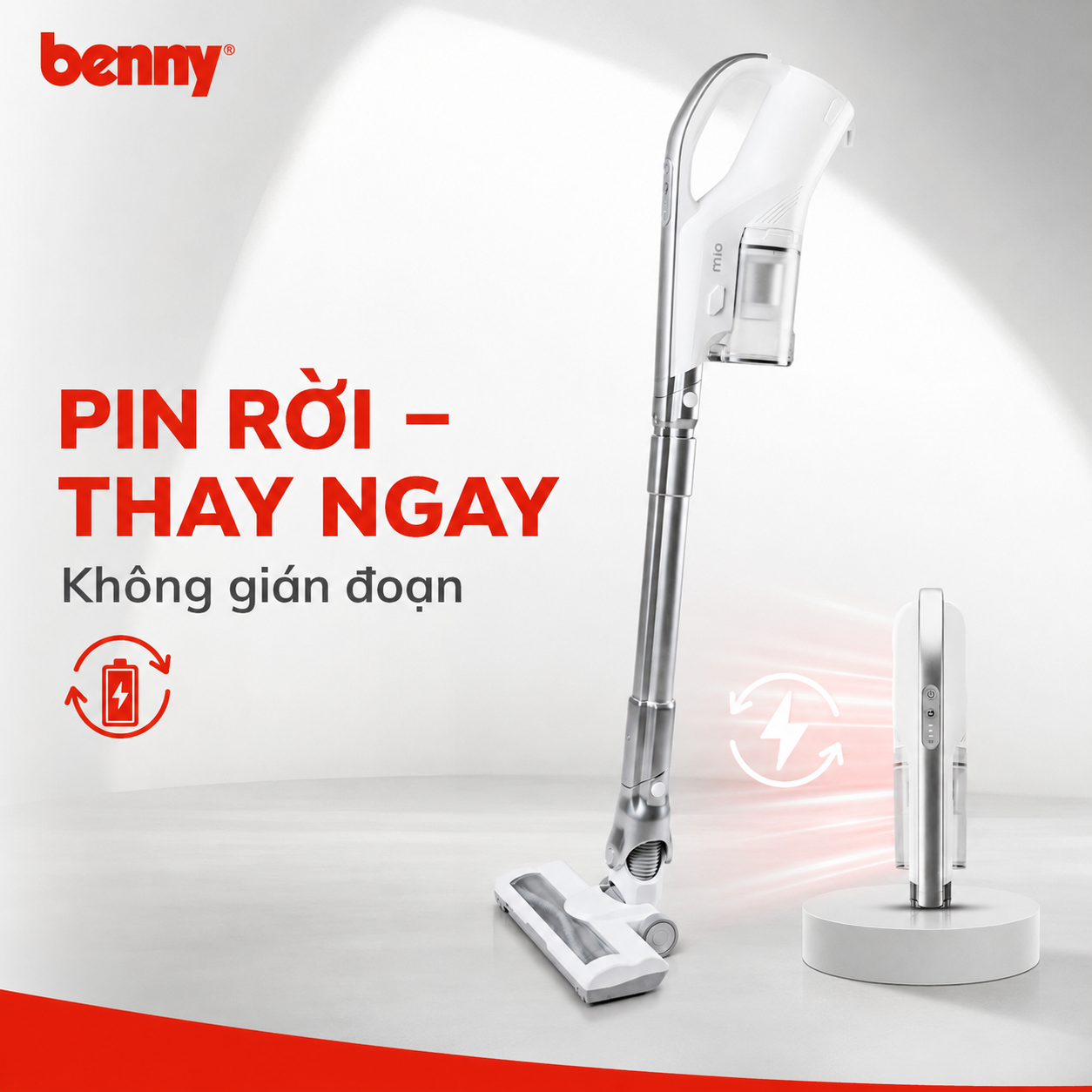 Máy Hút Bụi Cầm Tay Benny BV-663 - Kèm Pin Thay Thế 21 Máy Hút Bụi Cầm Tay Benny BV-663