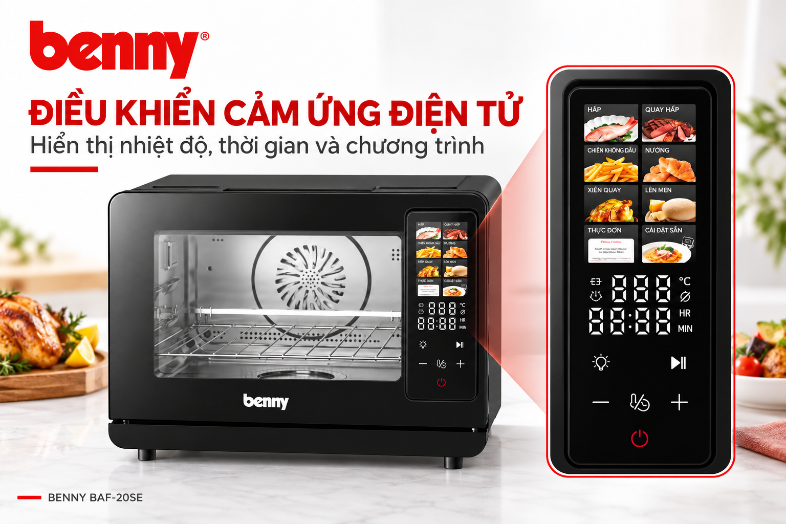 Nồi chiên hấp hơi nước Benny BAF-20SE 20L – Kết hợp hơi nước và khí nóng đối lưu 21 4e02392c ce88 4bfa 83fb 76b0eb008d48